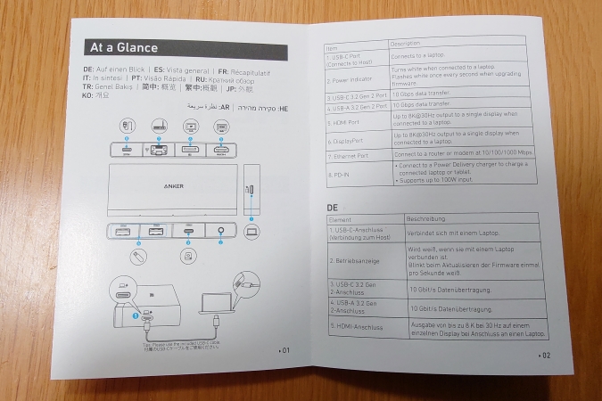 取扱説明書,Anker製556 USB-Cハブ(anker-556-usb-c)