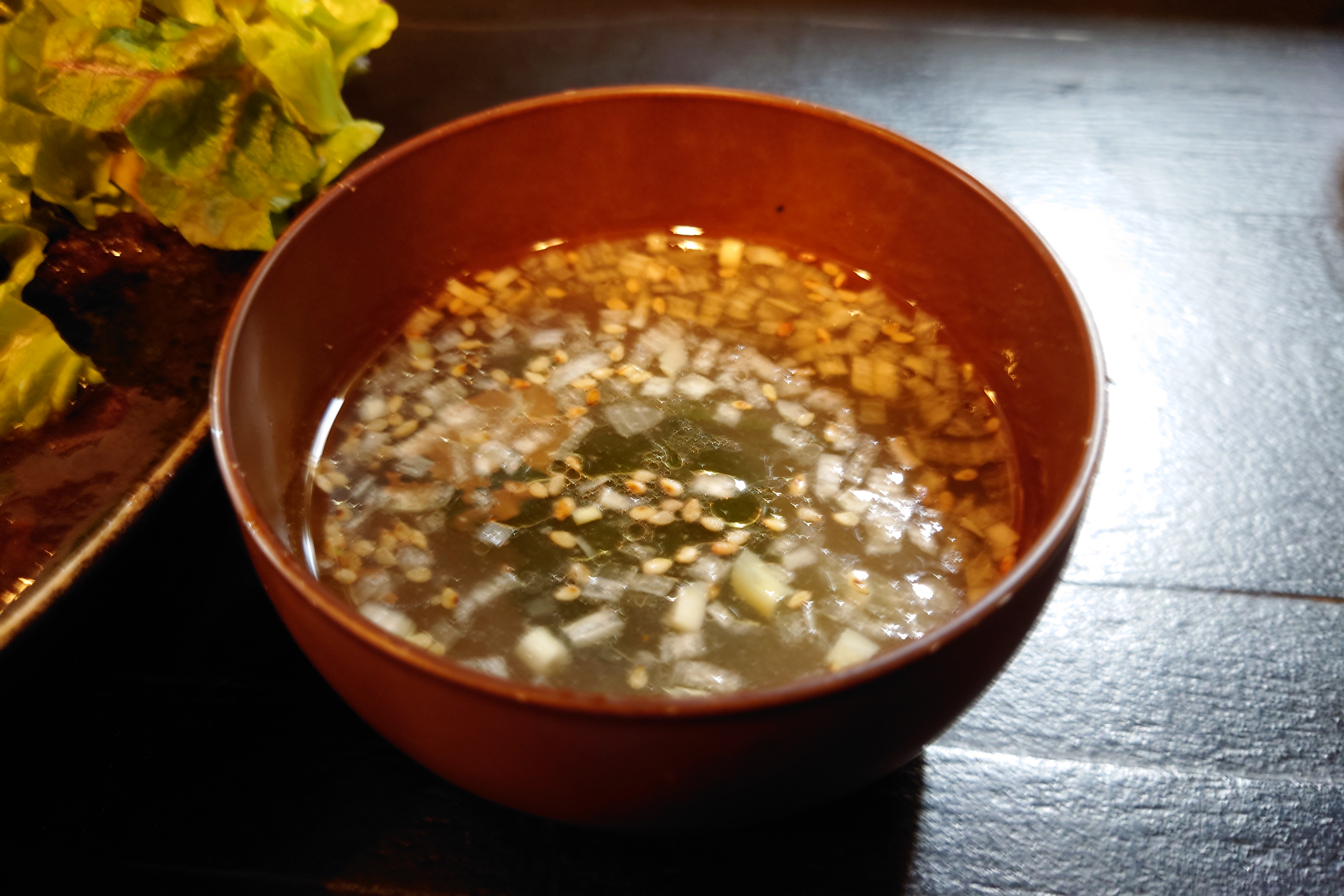 ★2種盛(コリアンダーチキンと牛すじカレー),スープとカレー