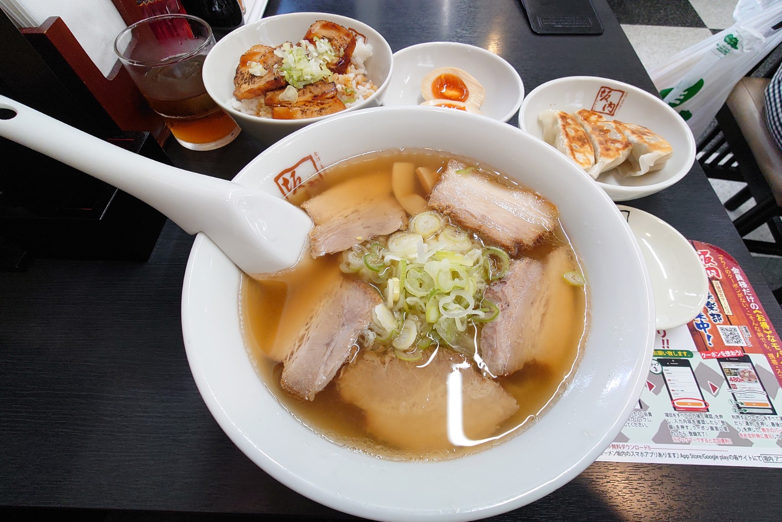 炙り焼豚ご飯セット,会津喜多方ラーメン坂内練馬店