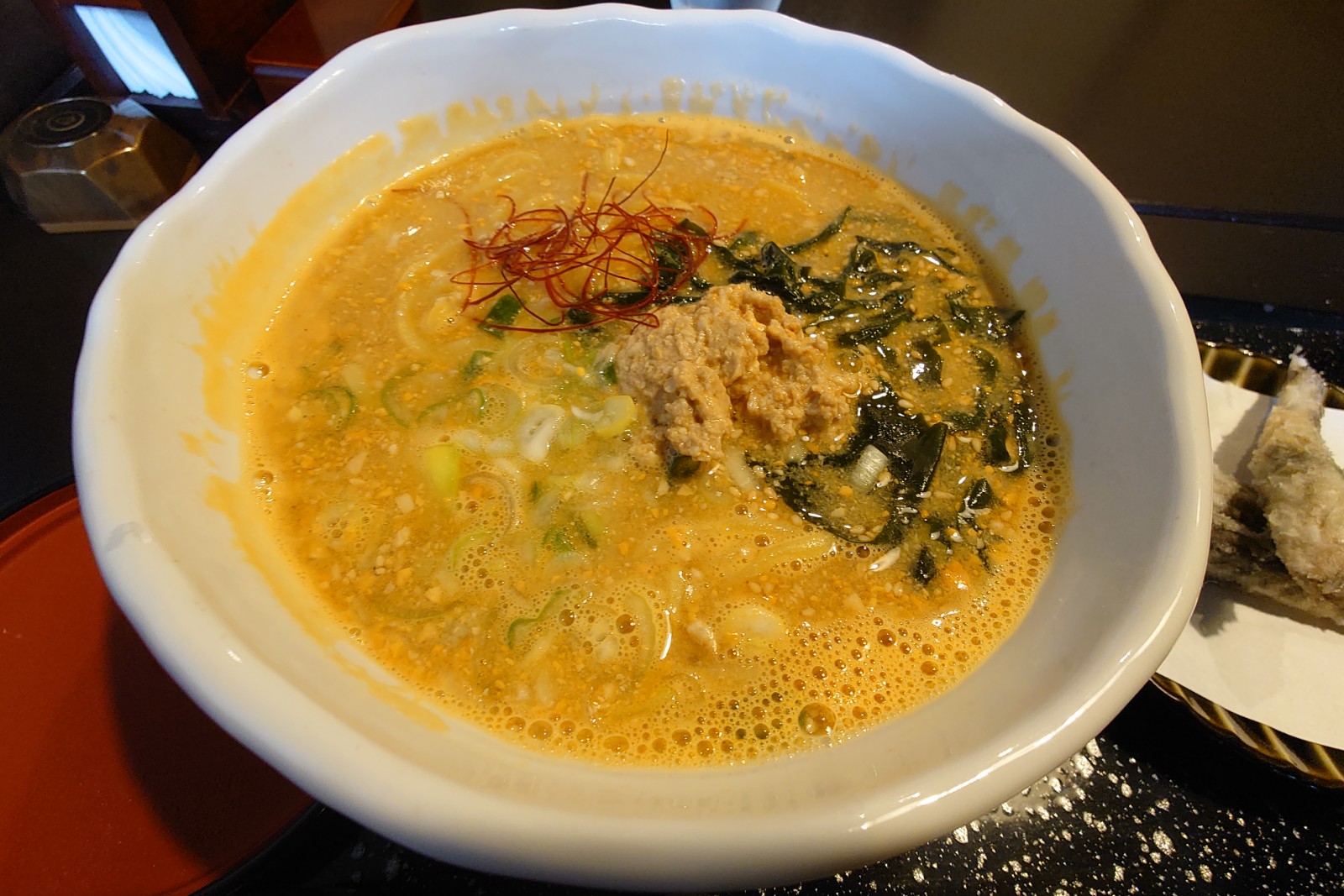 あん肝味噌ラーメン(麺大盛),麺屋まるみつ