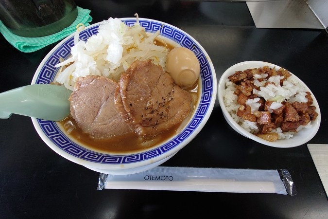 特製ふじそば,ミニチャーシュー丼,雷神屋