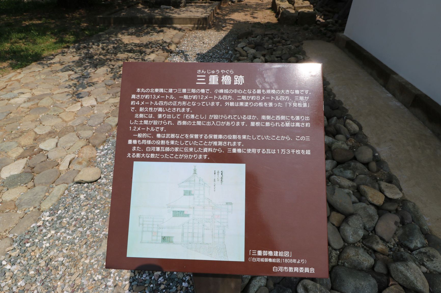 白河小峰城,三重櫓跡