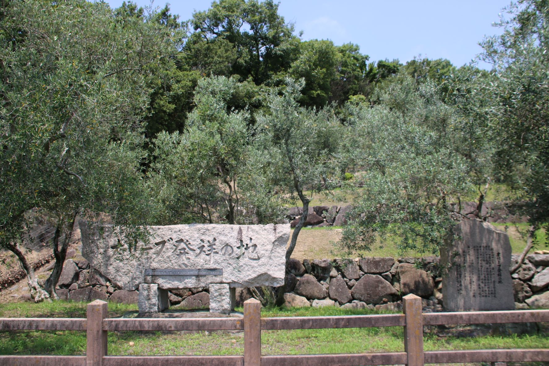 小豆島オリーブ公園,オリーブ発祥の地碑