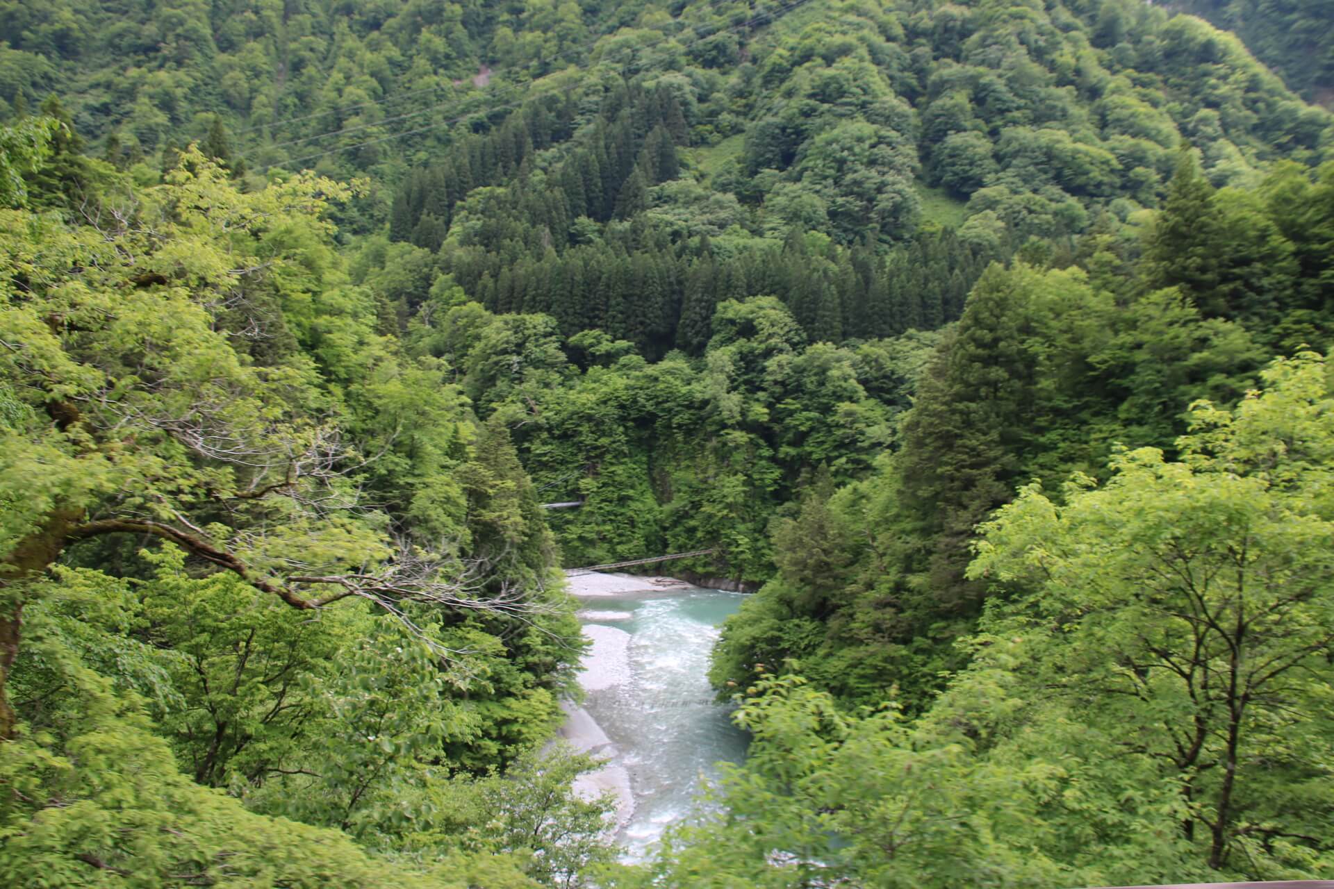 猿のつり橋,黒部峡谷鉄道